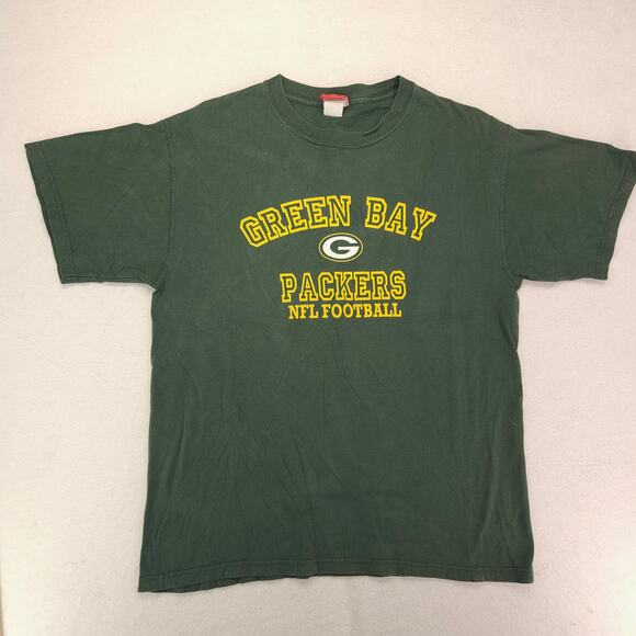 NFL Green Bay Packers Crew Neck Graphic Football Shirt Mens Size Large L Green - Picture 2 of 9